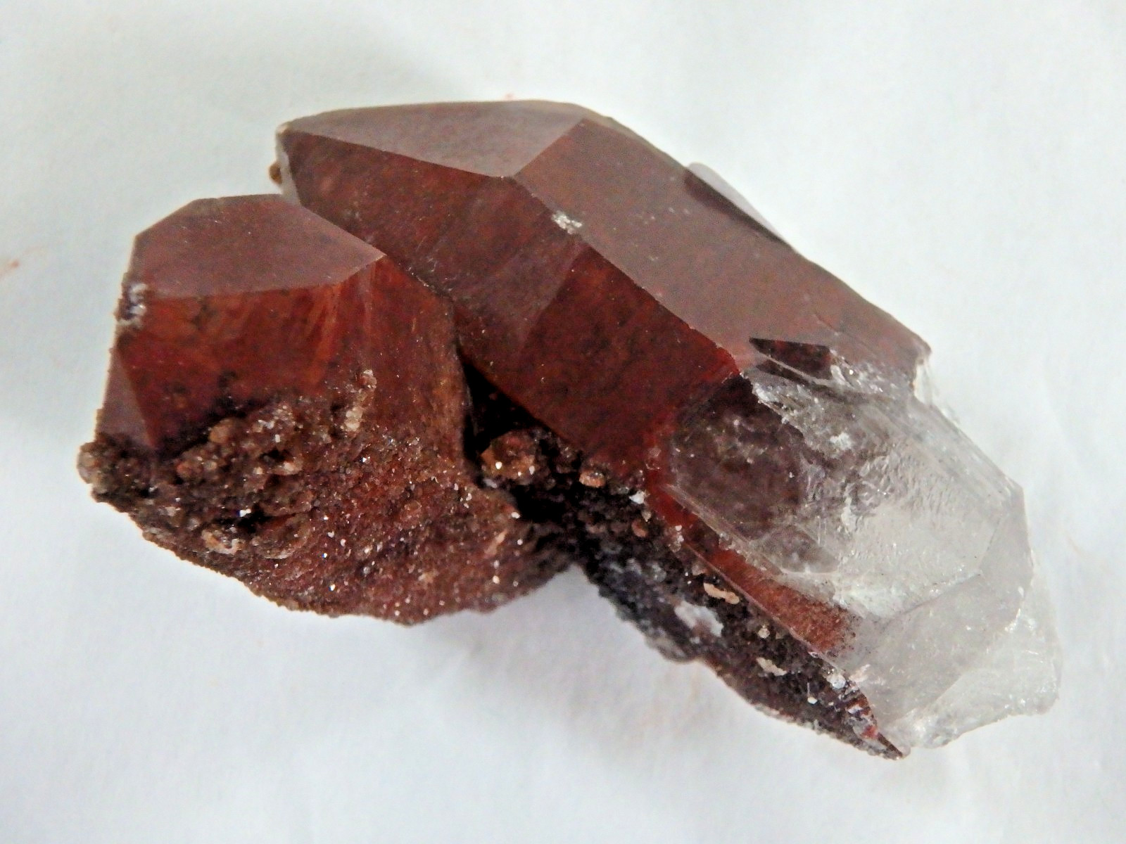 Crystal Red Hematite on Quartz $53 Morocco 54.7 grams key