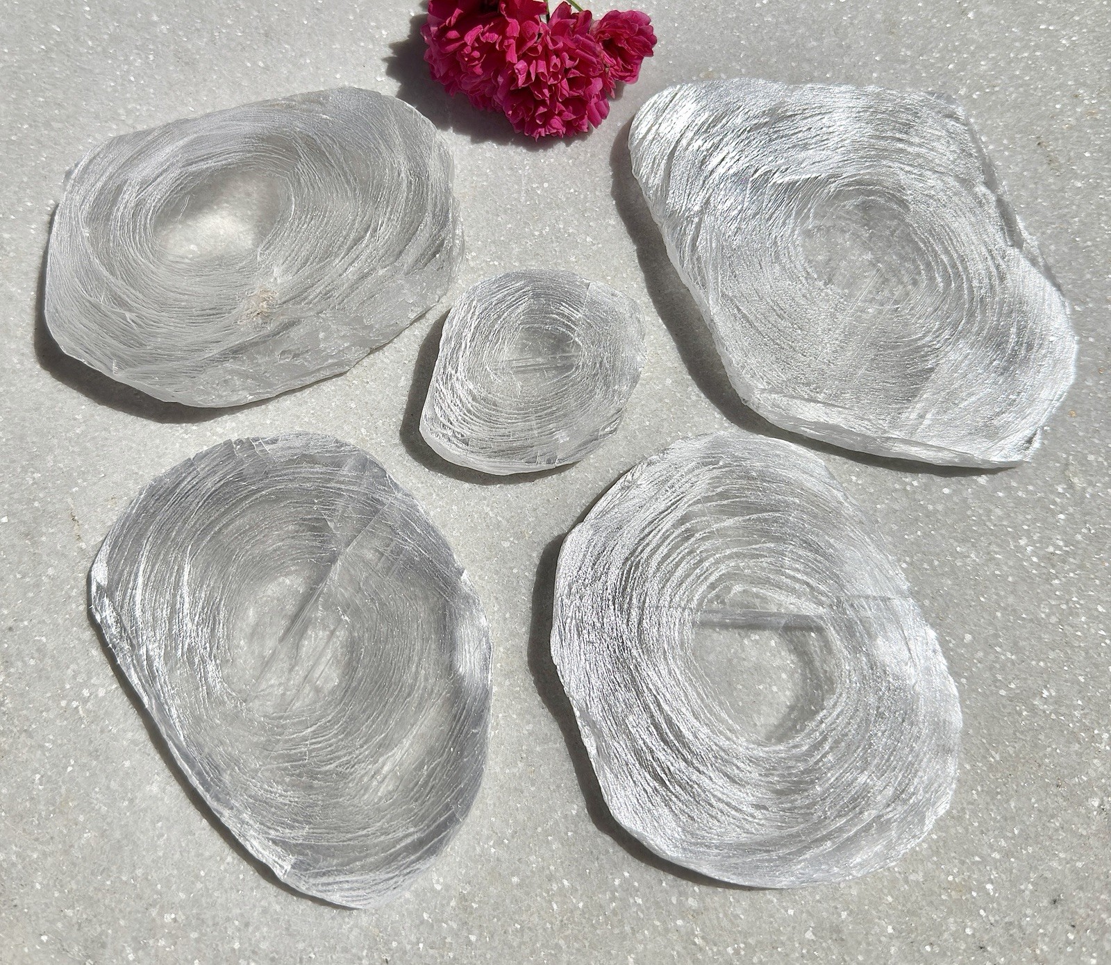 Wholesale Lot 2 Lbs Natural Fingerprint Selenite Rough Crystal Healing Energy