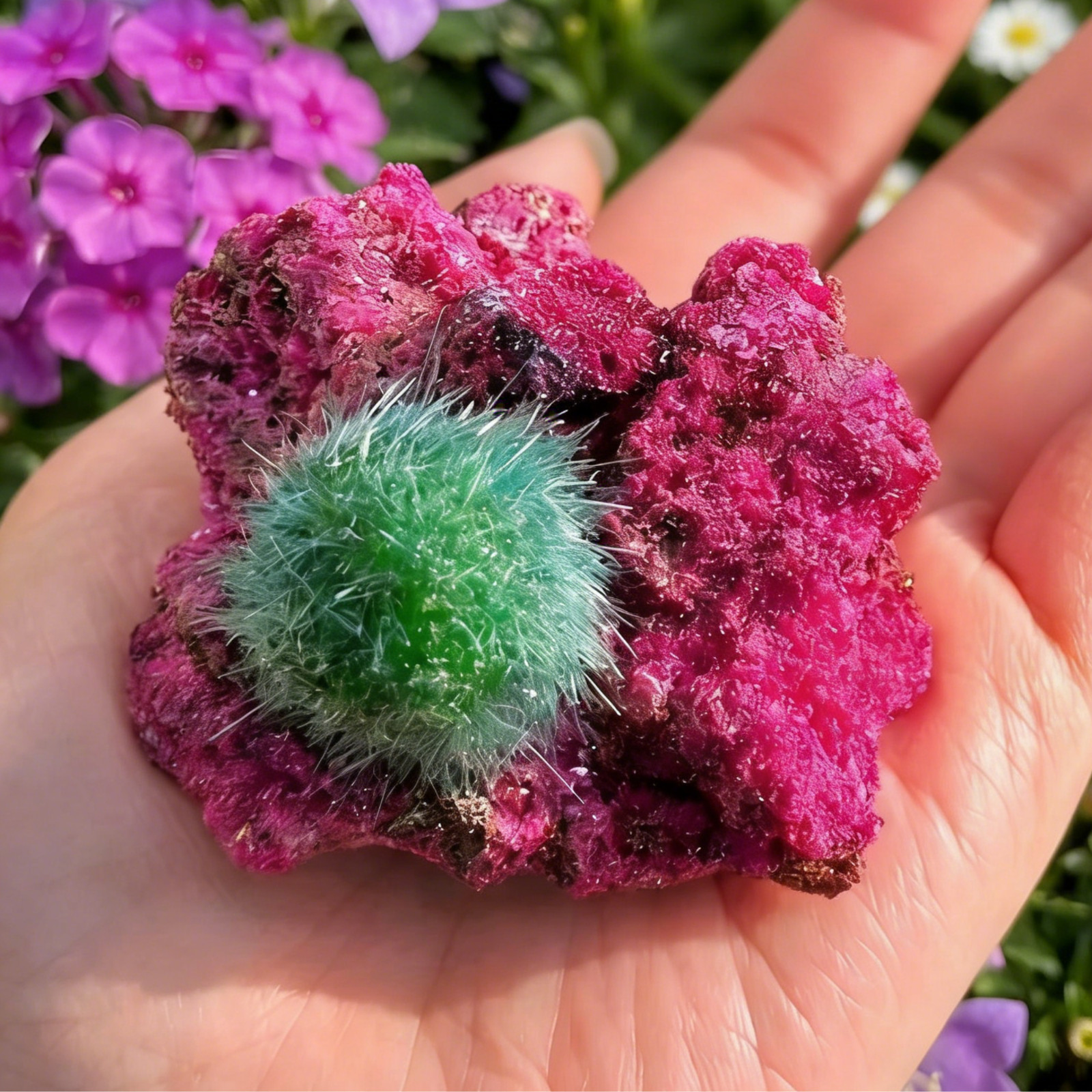 Raw Indian Dandelion Zeolite Quartz Rare Mineral Rock Specimen Gift 50-80G