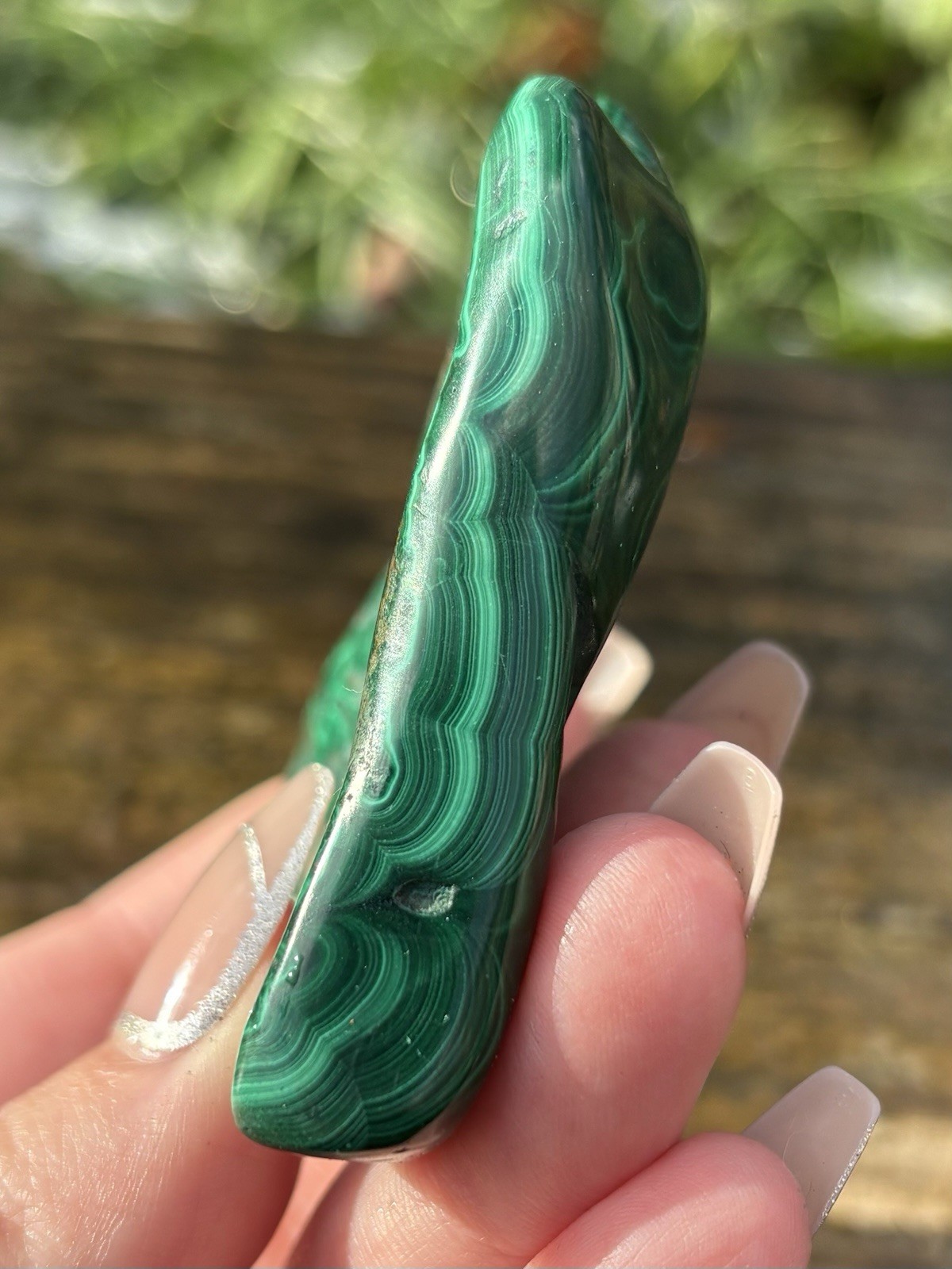 Polished Green Malachite Specimen- Natural 2.7” Banded Malachite Mineral Congo