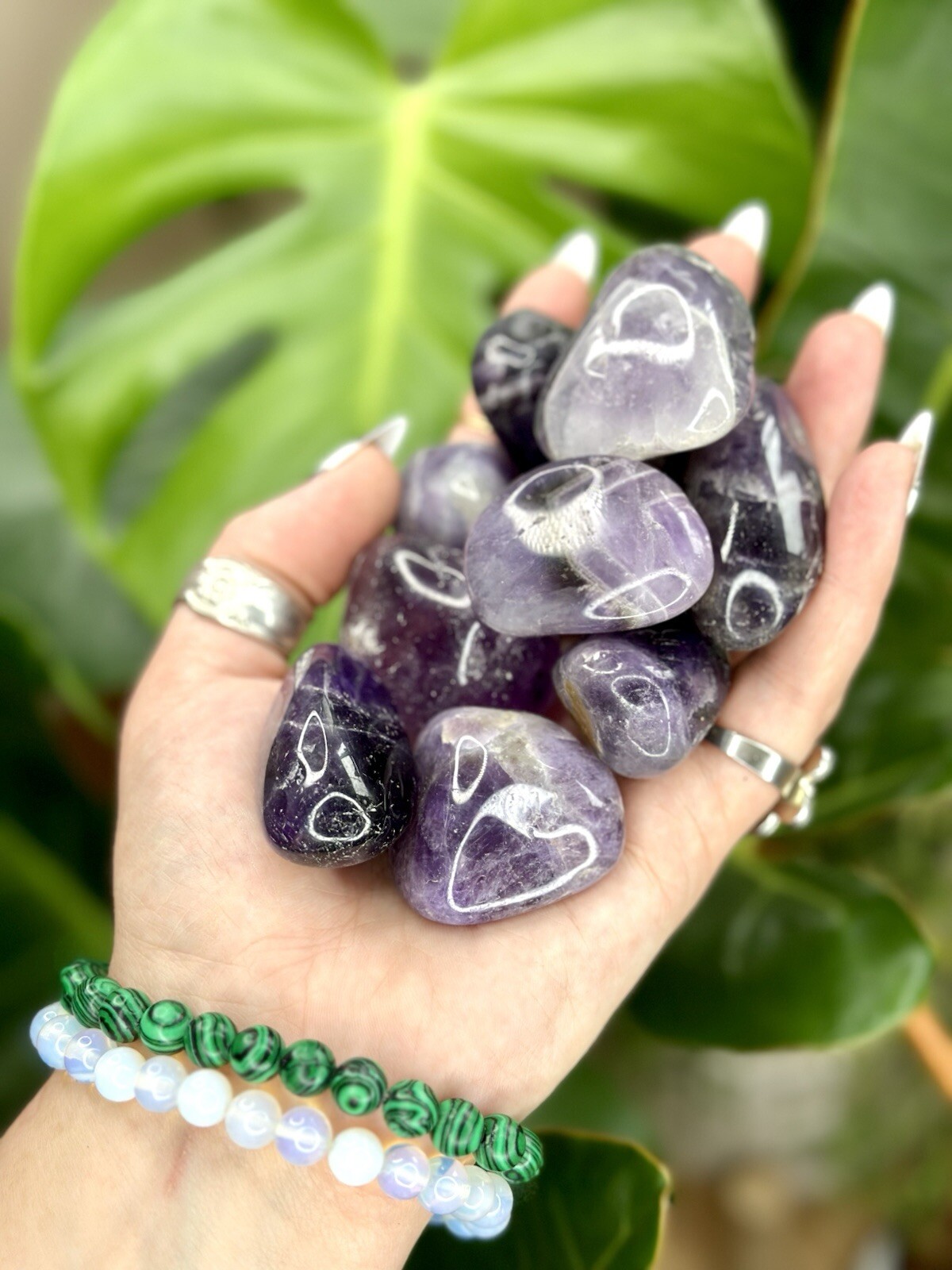 Amethyst Tumbled Crystal Stones, 1/2 inch to 1.5 inch, Grade AAA+