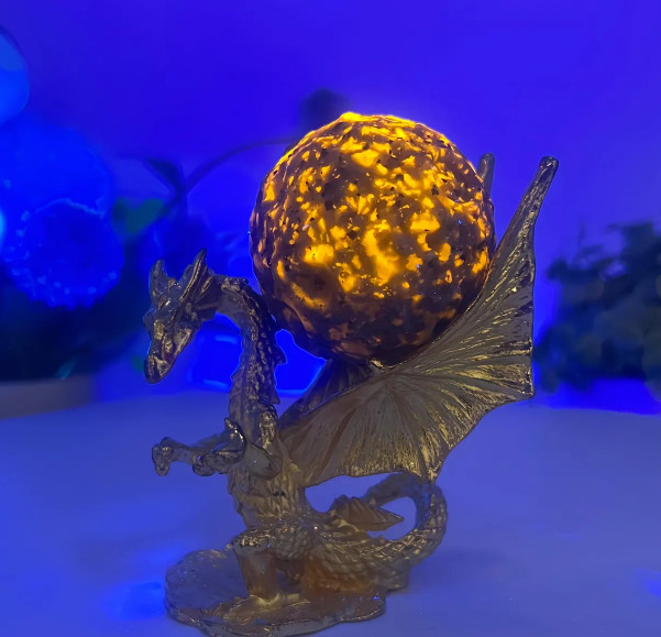Natural Yooperlite Ball Stone UV Reactive Collector Gift Home Decor