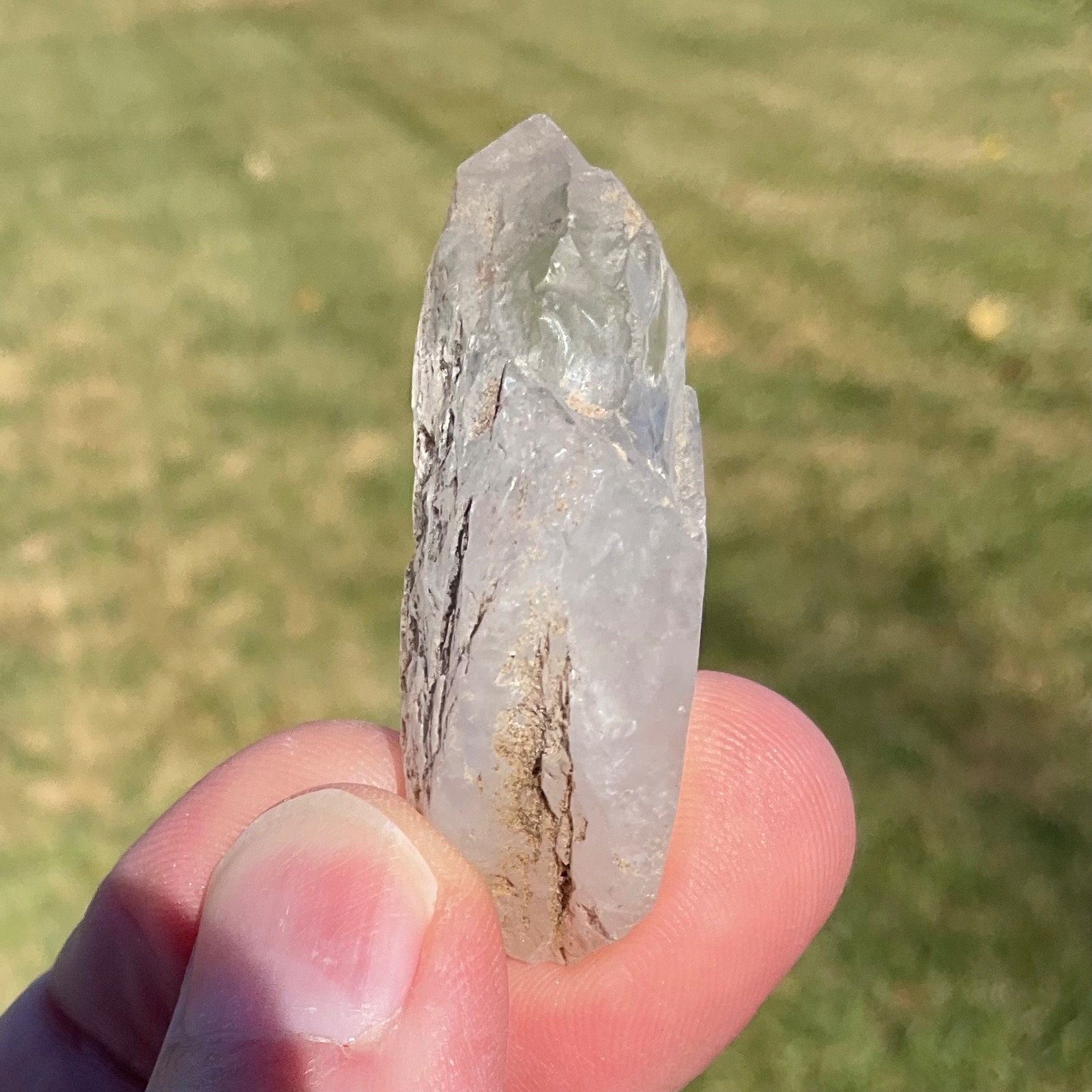 Etched Quartz Crystal Phantom Specimen 16g Natural Lightning Strike Look