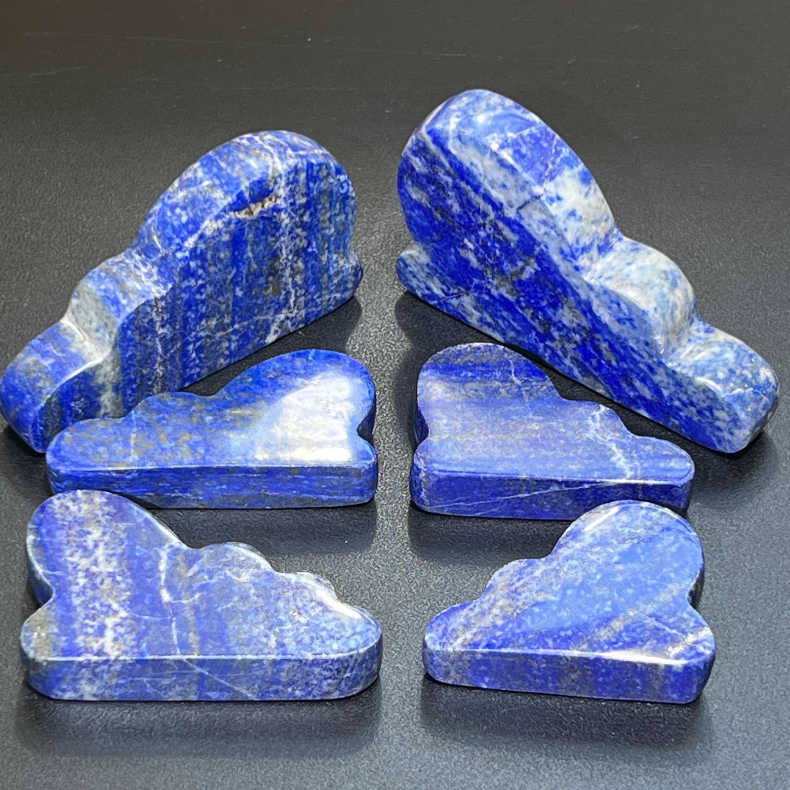 Lapis Lazuli Cloud Shape Carving (Mixed Sizes) Wholesale Gemstone Decor Supply
