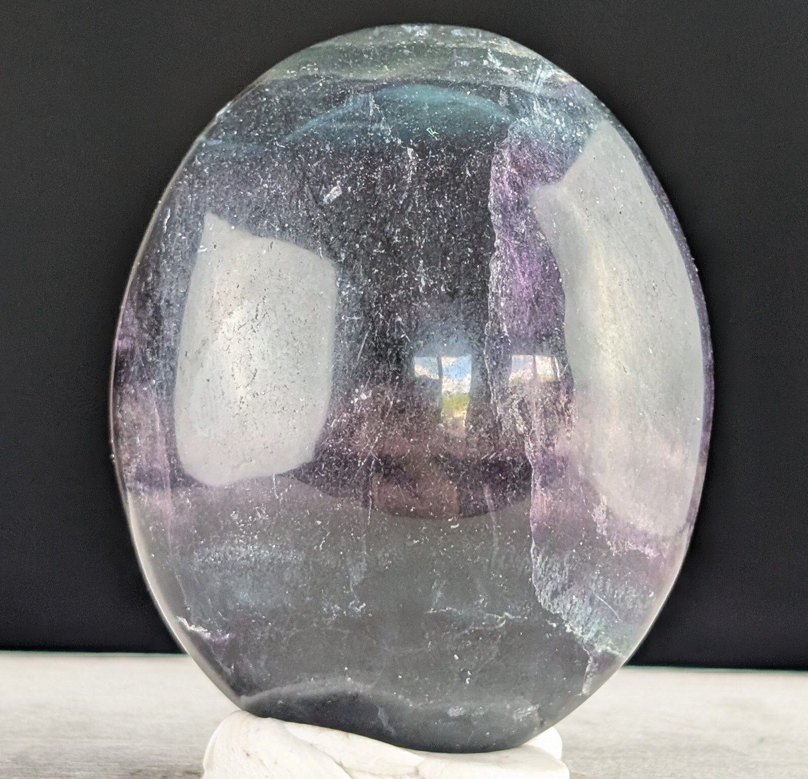 Fluorite Palmstone Crystal Chakra Gemstone Worry Stone