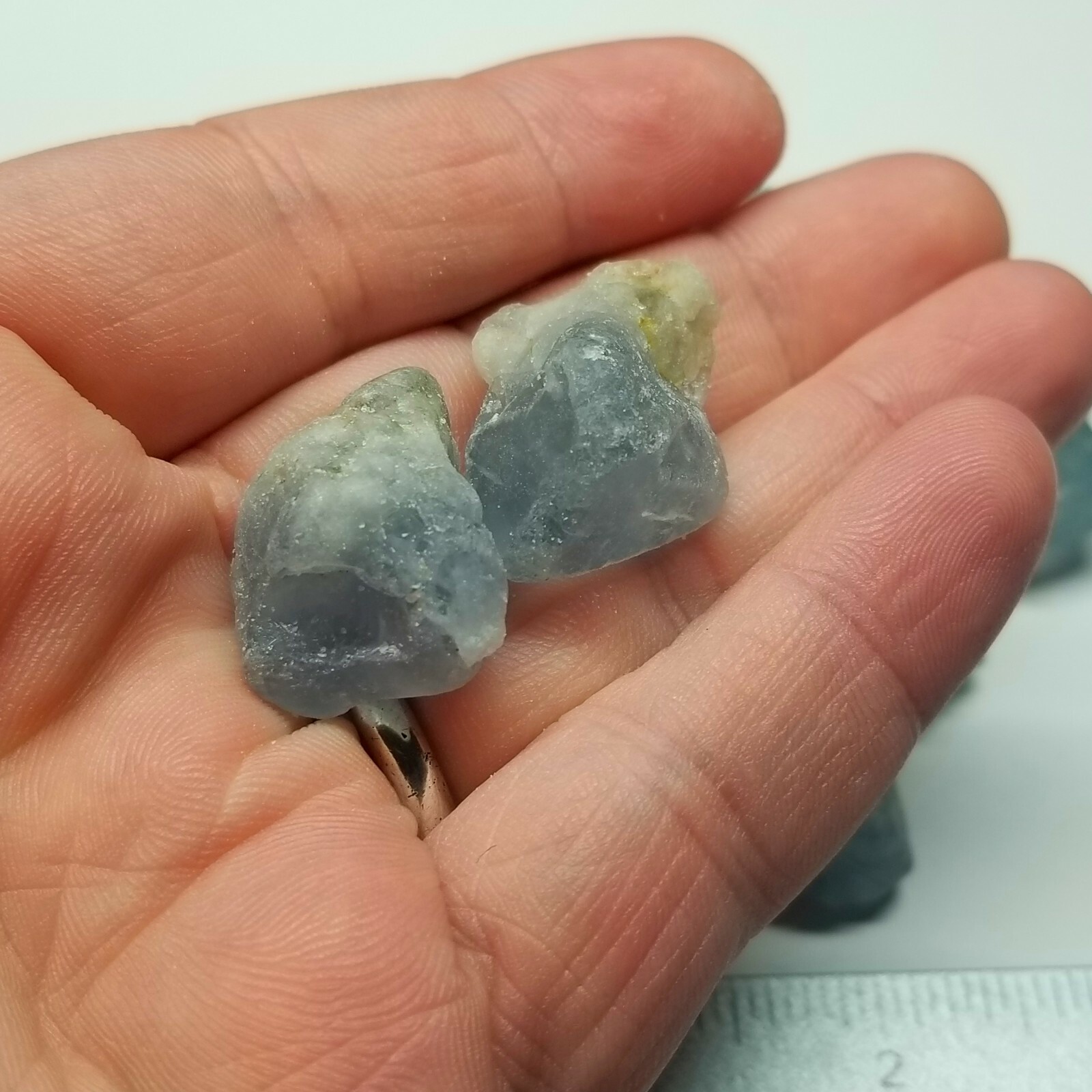 CELESTITE 1/2 lb Rough Mineral Points Piece Natural Sky Blue Crystal