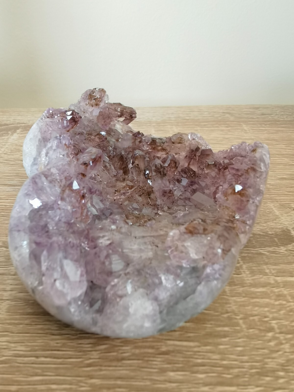 303g Natural Brazil Galaxy Amethyst colorful flicker Crystal 11 x 9×3cm
