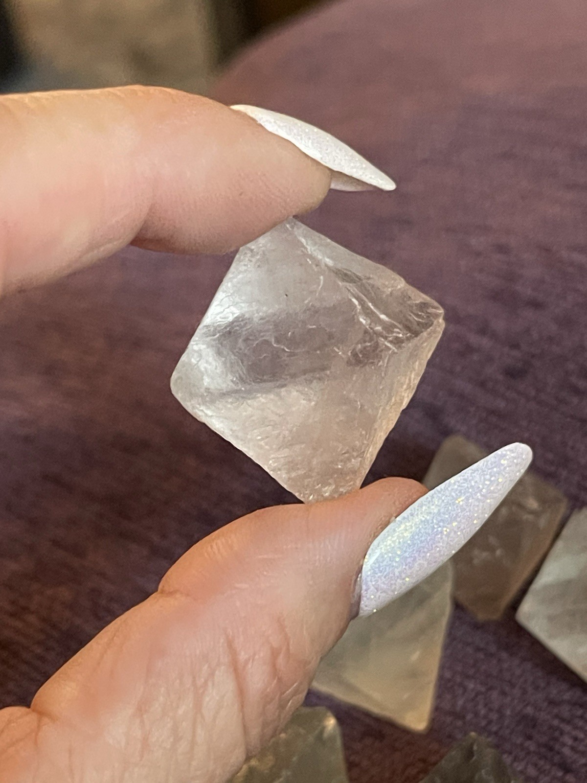 Fluorite Octahedron Crystal Lot Of Six