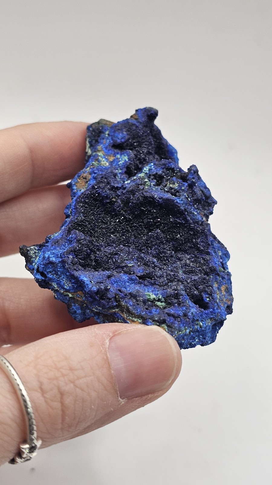 Rare blue Azurite crystal Specimen Bold raw rough 62g Pakistan 6.8cm