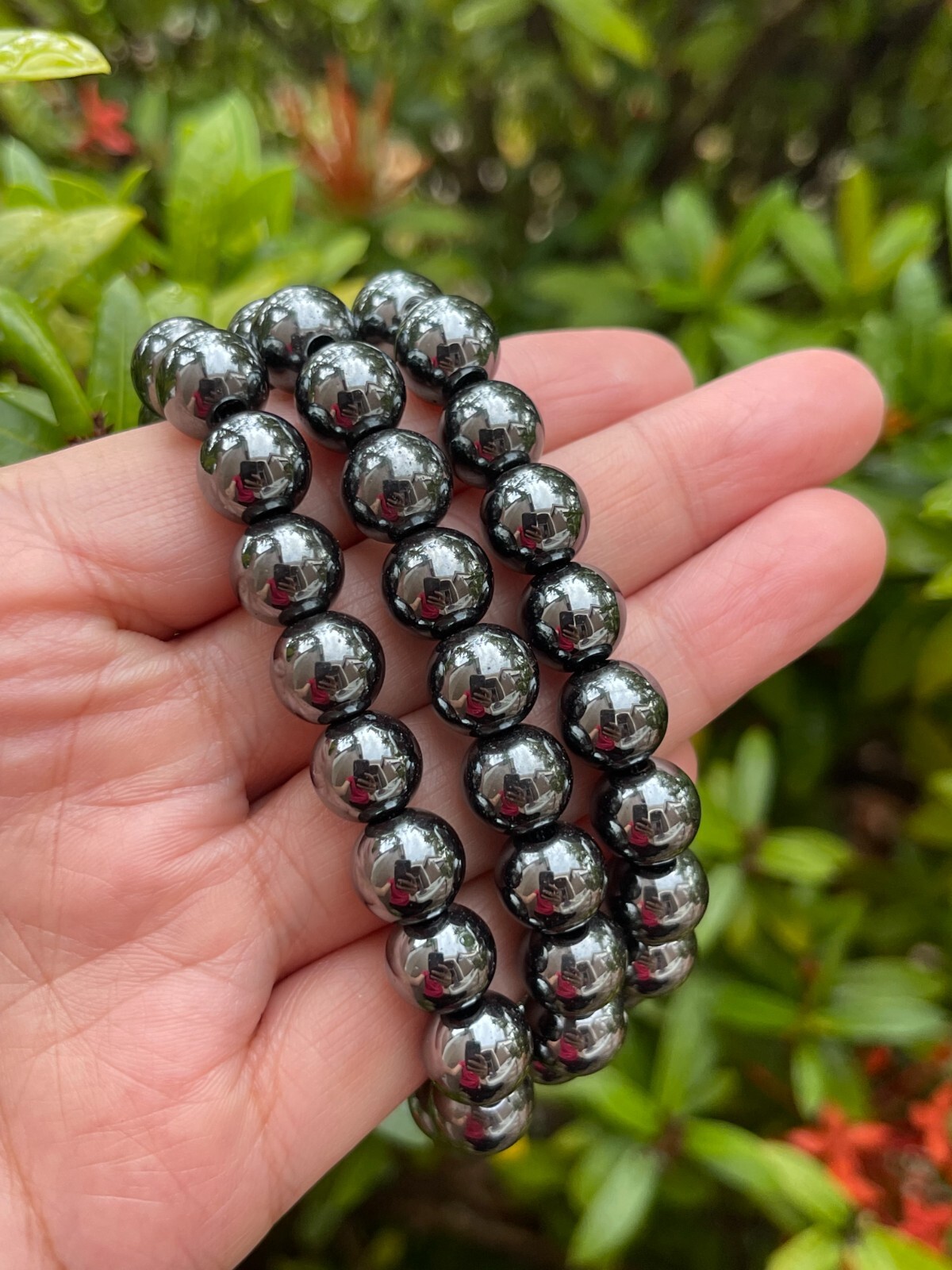 Grade A++ Hematite Crystal Adjustable Bead Bracelet 10mm, Genuine Gems Bracelets
