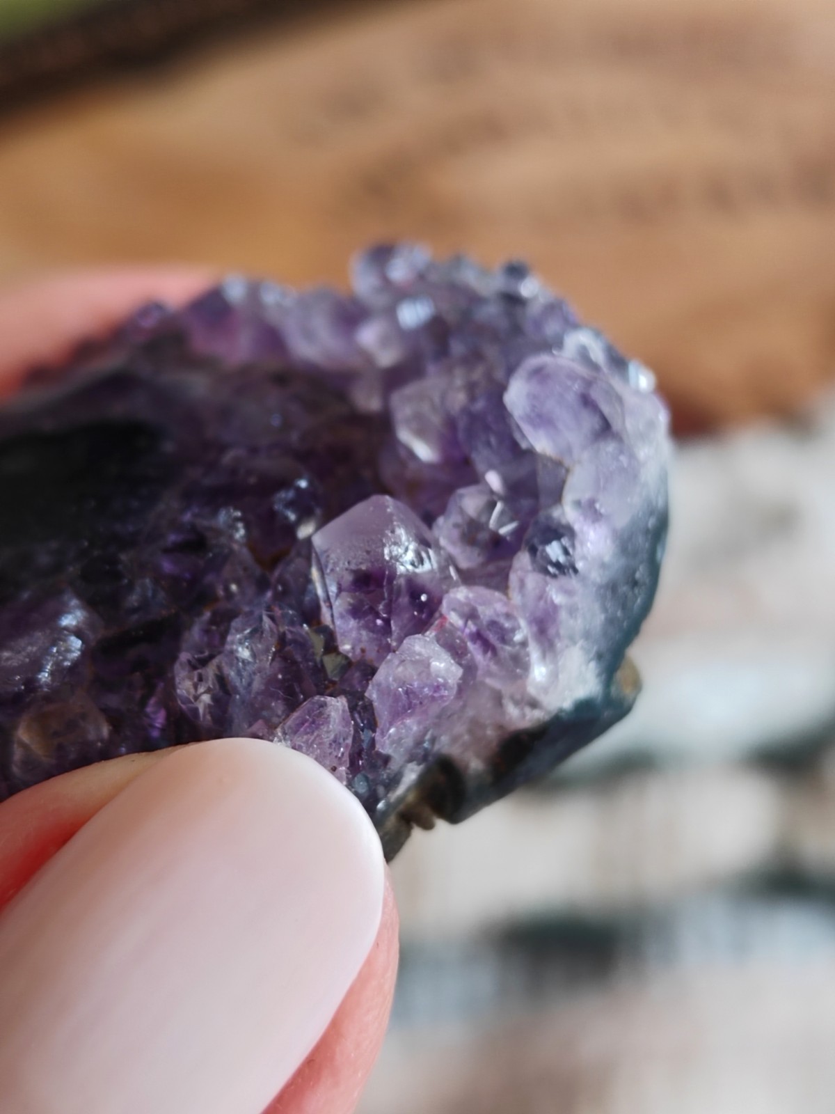 Rare Stalactite Amethyst, Uruguay, Eye Amethyst Zoning Crystal Purple Specimen