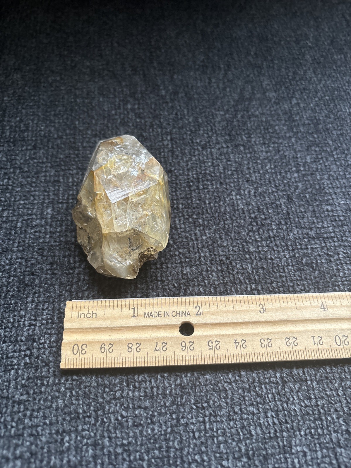 Herkimer Diamond Quartz Crystal “Golden Healer” 2.75in x 1.75in, 3.8oz