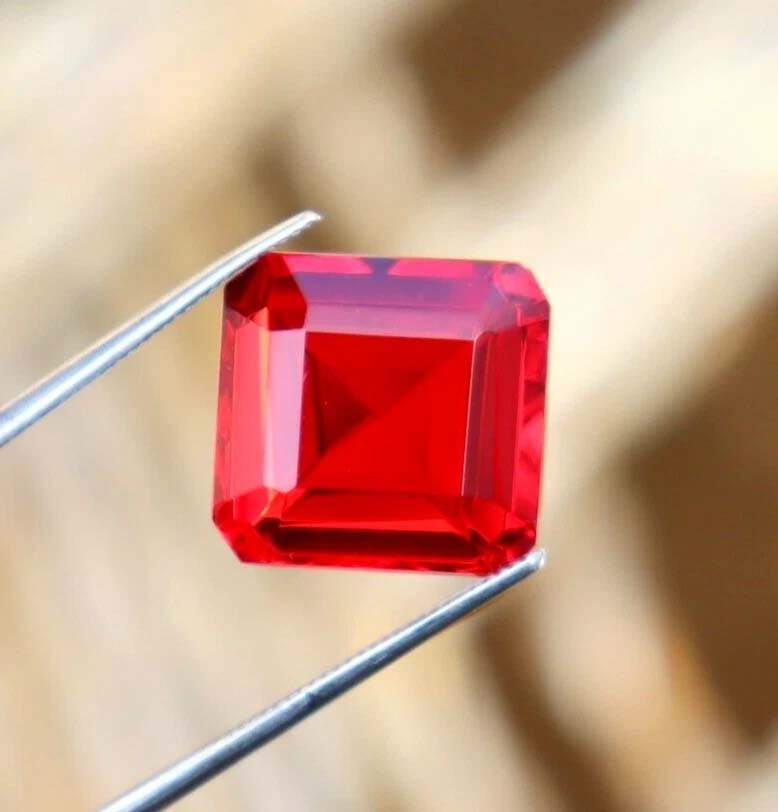 9.50 Ct Natural Radiant Cut Burmish Red Ruby Certified Loose Gemstone