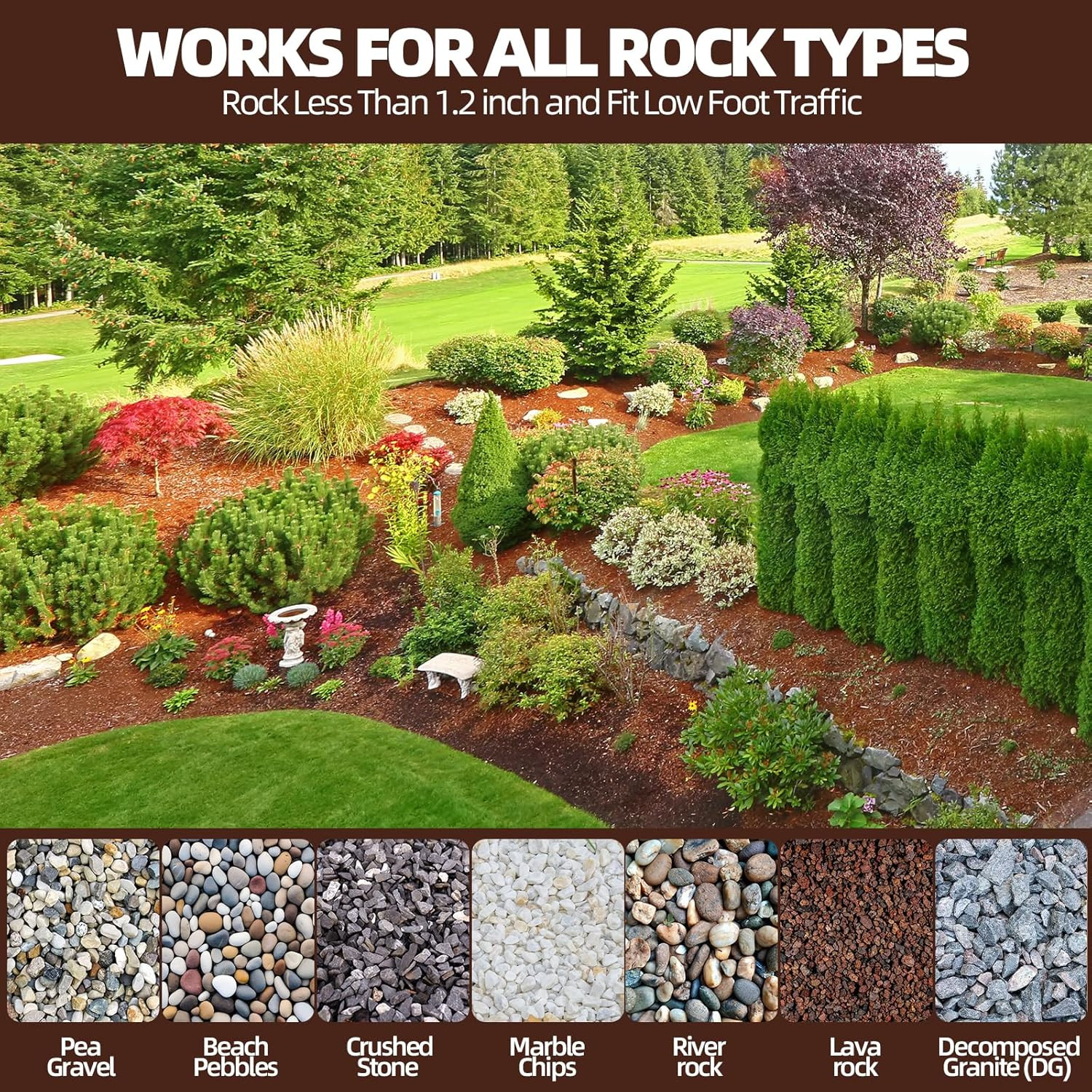 Rock Glue, 1Gallon Mulch Glue for Landscaping with Sprayer, 99% Ultra Stick Pea