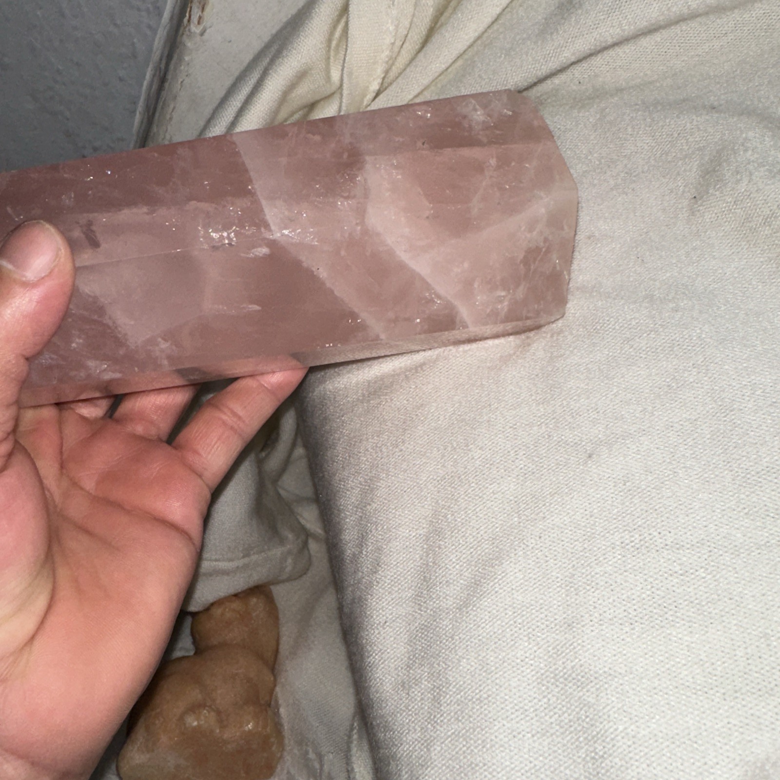 Large Rose Quartz Tower Handmade Crystal Point For Home Office Decorative