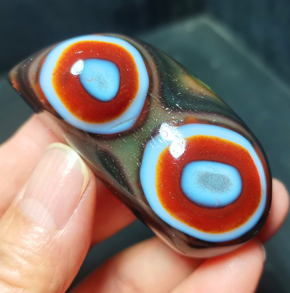 Rare 58.6G Natural Inner Mongolia Gobi Eye Agate Crystal Healing WYY4049