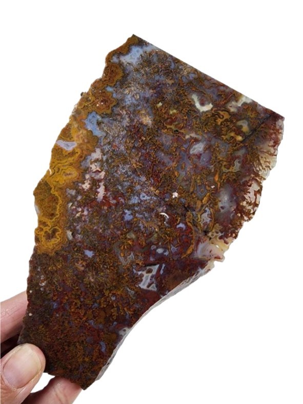 Red Moss Agate Faced Rough 226.2 grams
