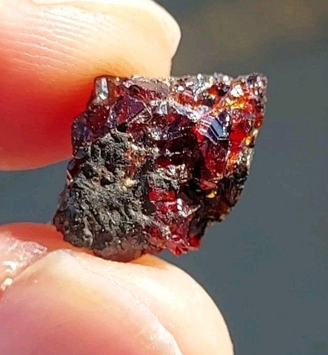 ULTRA RARE GEM RHODOCHROSITE ON MATRIX N’Chwaning I Mine, KMF, South Africa