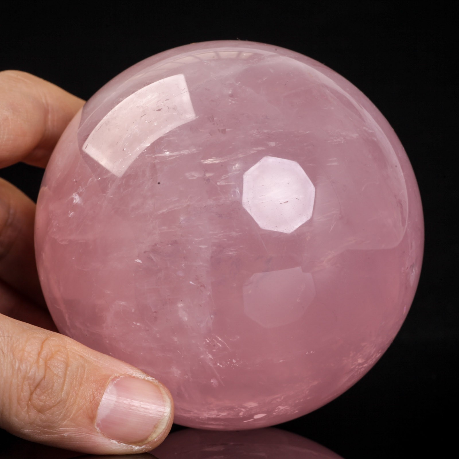 755g 82mm Pink Rose Quartz Sphere Large Crystal Ball Natural Healing Stone Decor