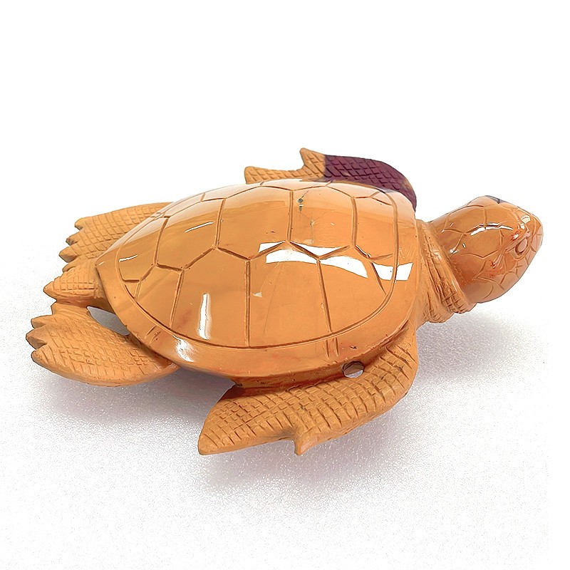7.0” Natural Mookaite Turtle Hand Carved Crystal Sculpture , Home Decorator