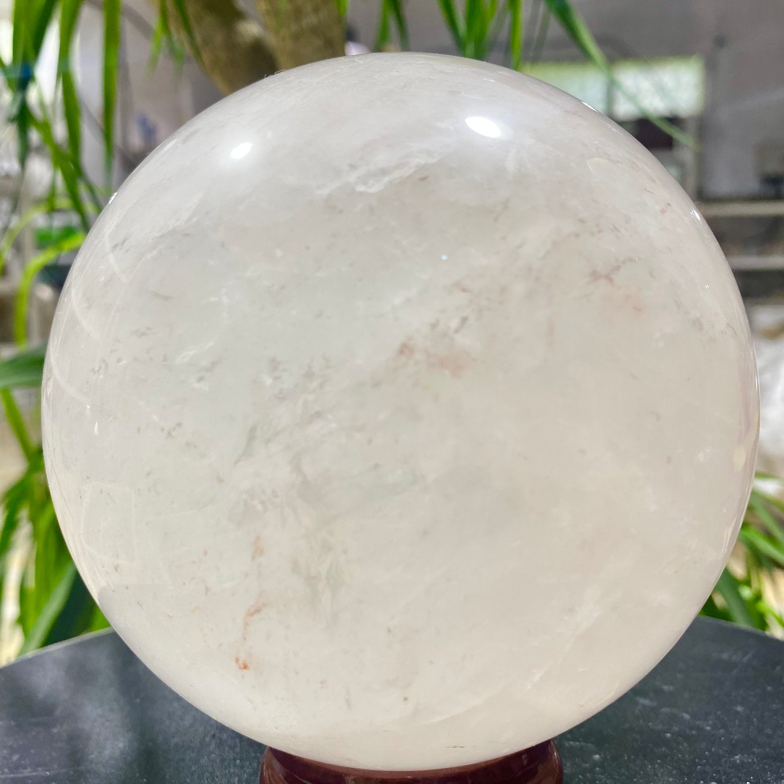 4.62LB white crystal transparent quartz crystal ball Reiki repair
