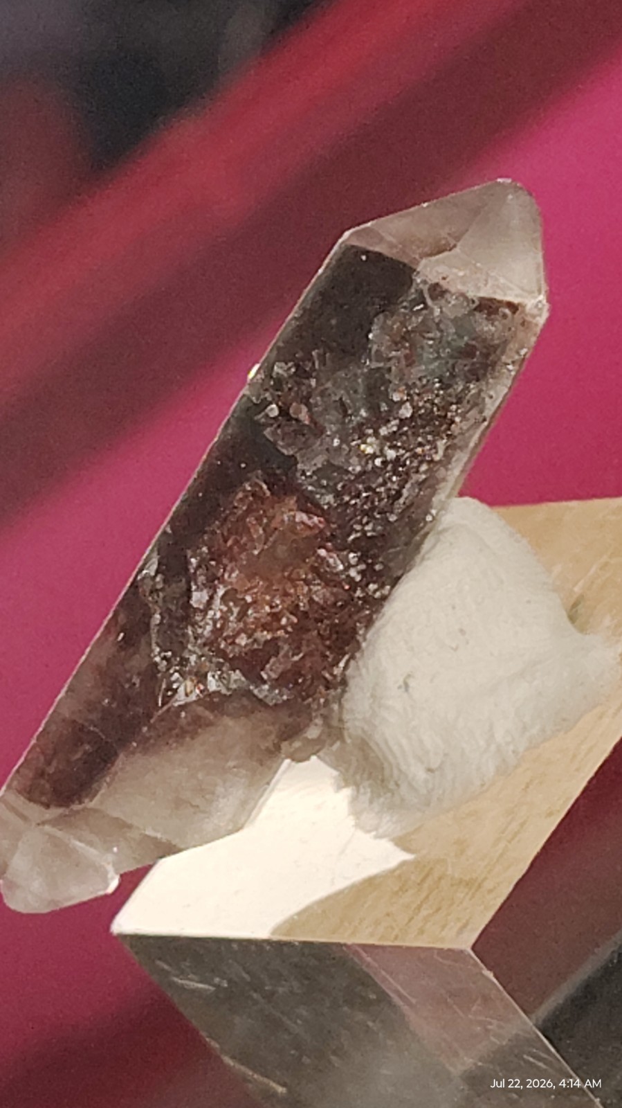 35mm Tabular Double Terminated Quartz Crystal DT Phantom Hematite Meigu China
