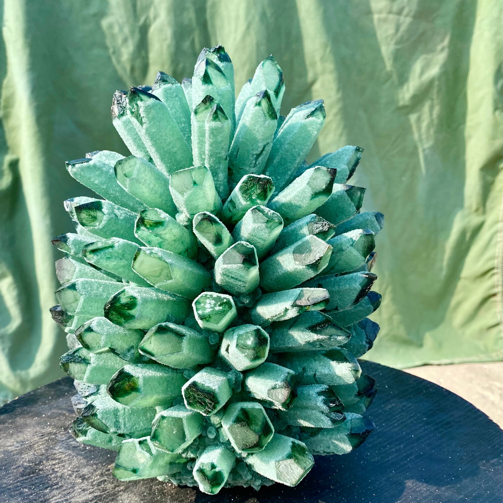 18LB New find green phantom quartz crystal cluster mineral specimen
