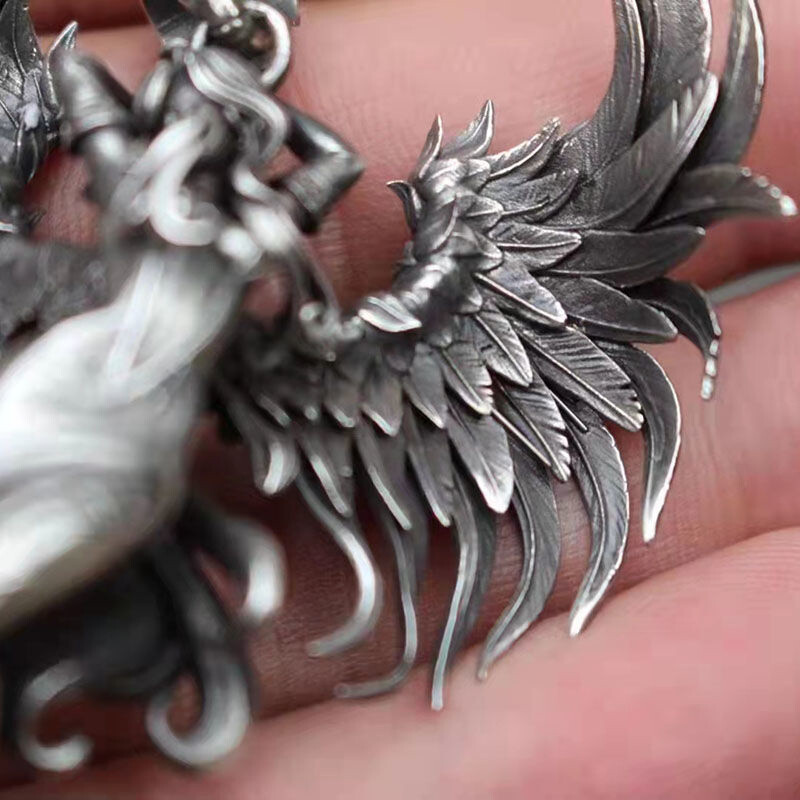 Fashion Jewelry Devil angel Pendant Angel wings Lovers Men women Necklace 1PC