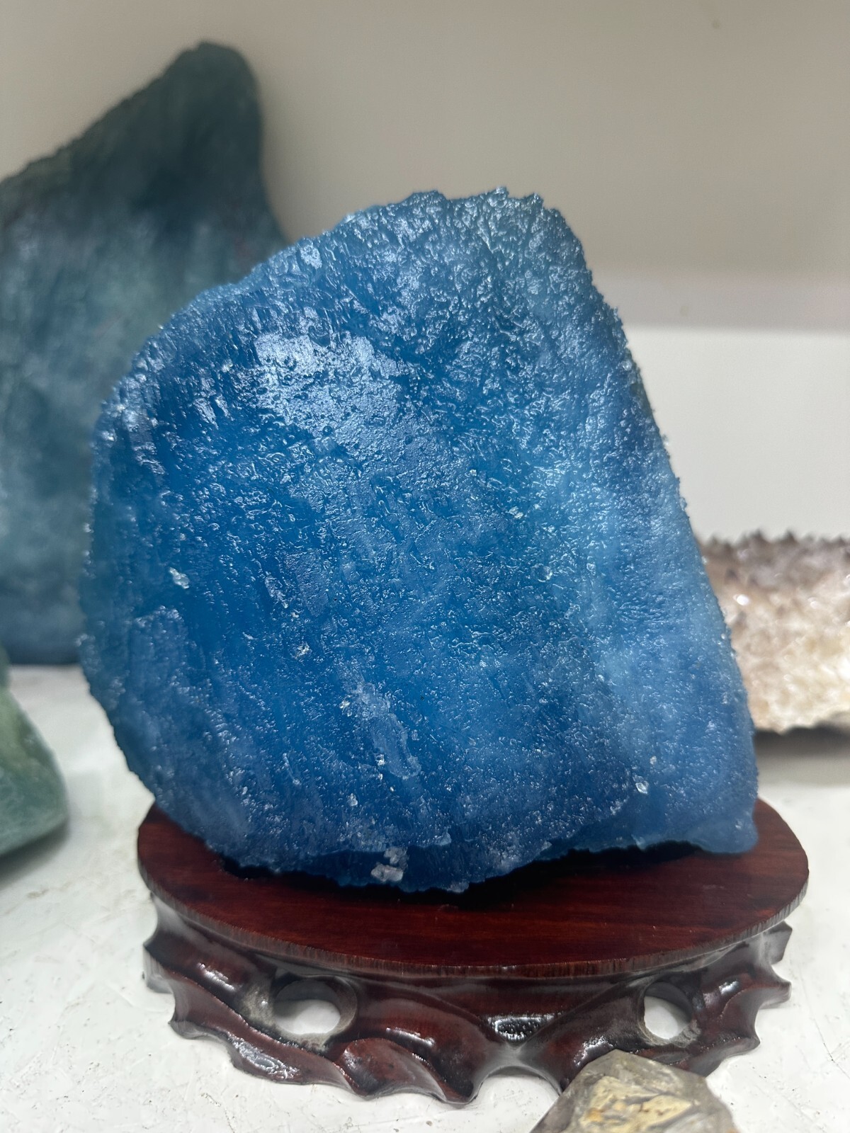 10LB Gem Natural Large block aquamarine Quartz Crystal Mineral Specimen healing