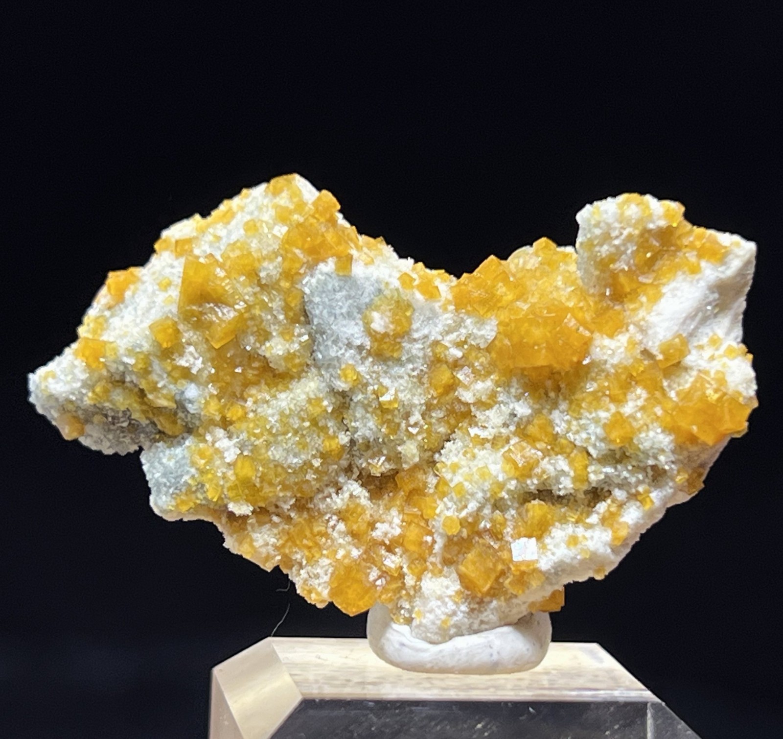 39mm Orange Chabasite crystals on Feldspar, Natural Mineral Specimen