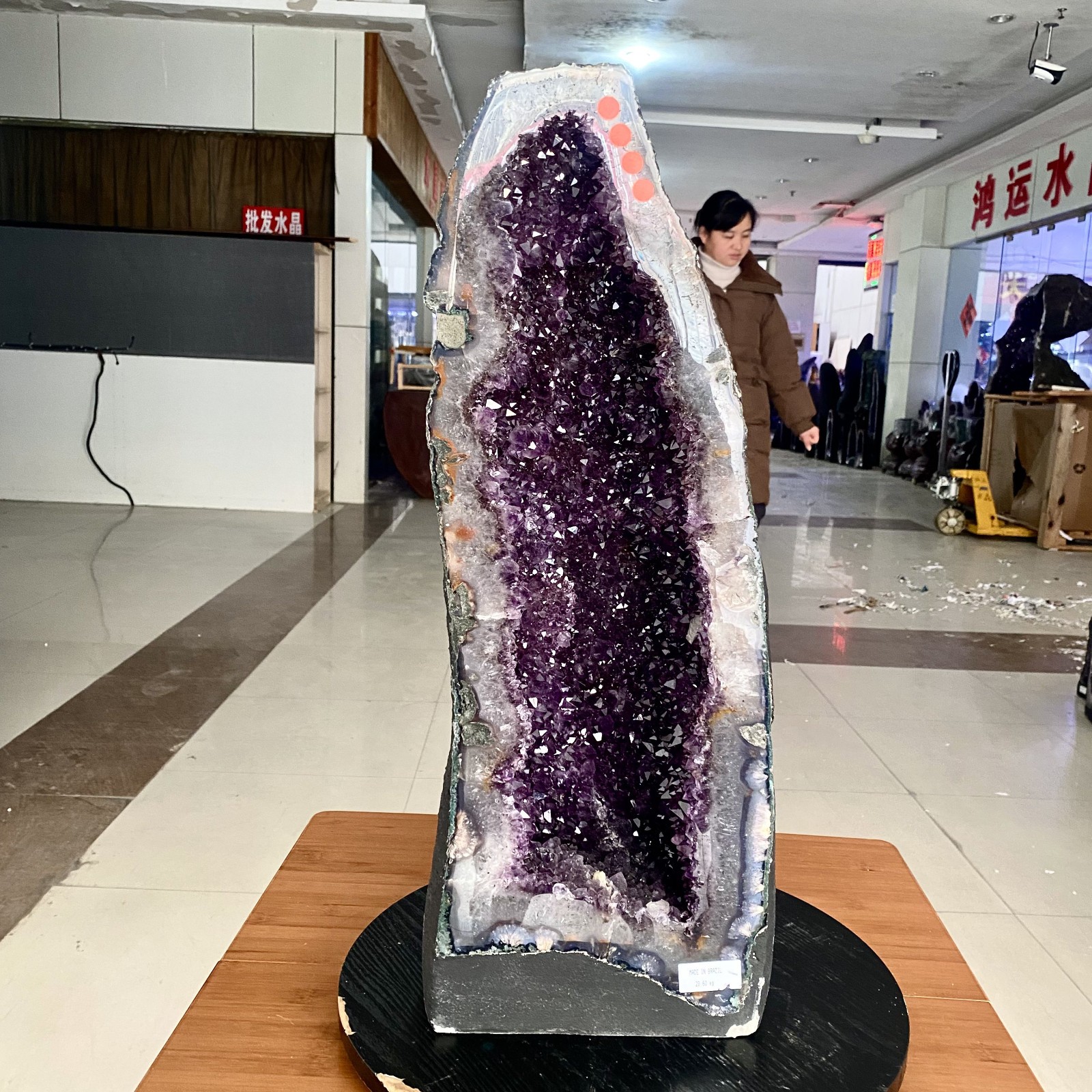 4LB Natural white crystal square pointed column quartz crystal spiritual repair