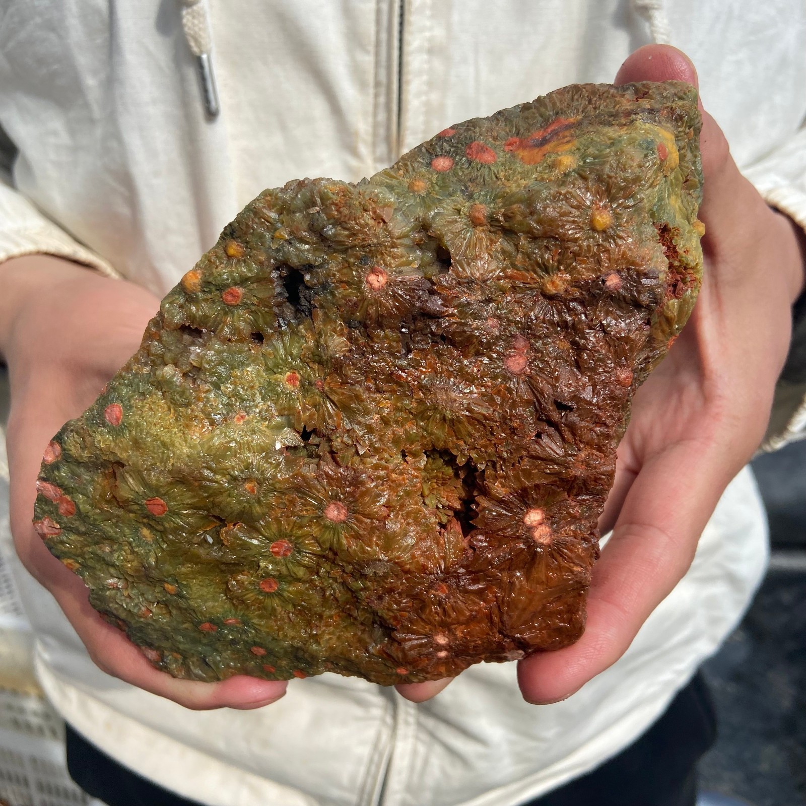 2.7lb Rare Natural colourful ocean jasper quartz crystal rough mineral specimen