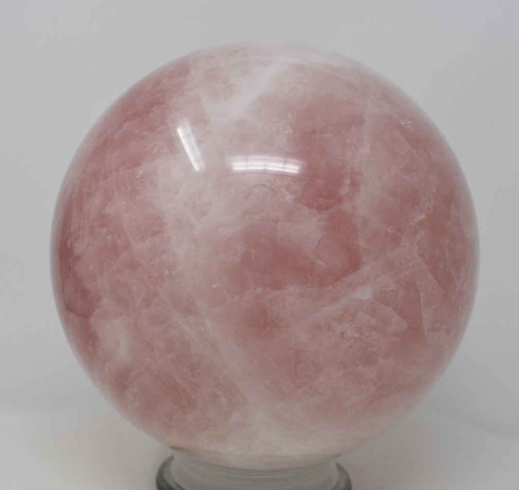 Large Rose Quartz Sphere 187 mm 20 lb 1 oz