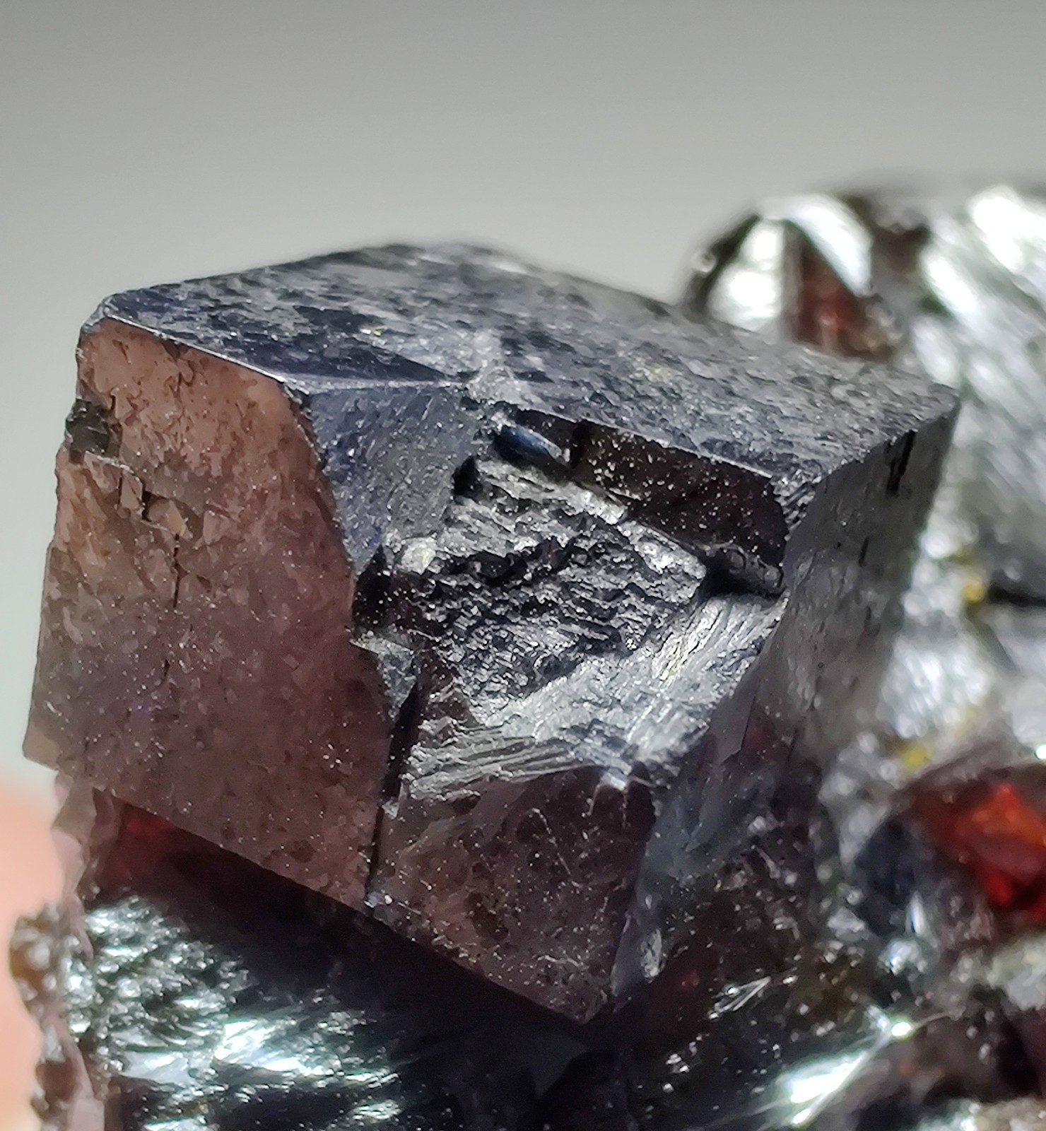 Galena with Sphalerite crystals. Elmwood Mine, Carthage, Tennesee. 20 grams.