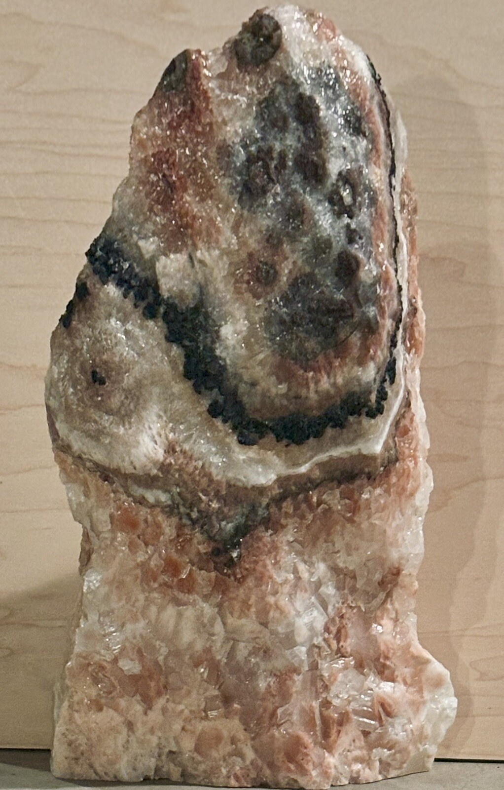 20 Pounds Multi Colored Calcite. 12 Inches Tall 9 Inches Wide 3 1/2 Inches Thick