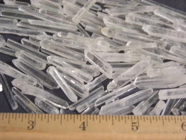 Quartz needle crystals all natural clear Brazil 1/2 ounce lot 15 to 20 piece