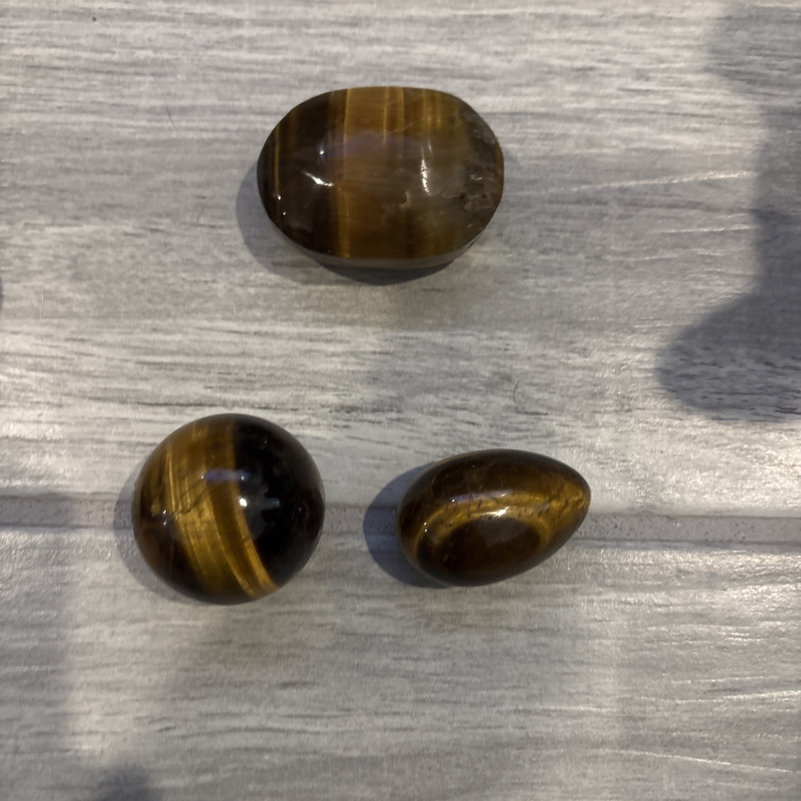 Lot 12 Tiger Iron Eye Items 3”skull , Snake Palm Stone Sphere Egg Chip Bag Flash