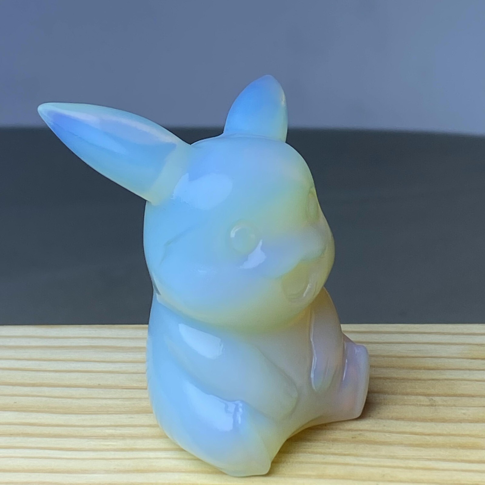 1pc Opalite carved lovely Pikachu gift quartz crystal Reiki healing