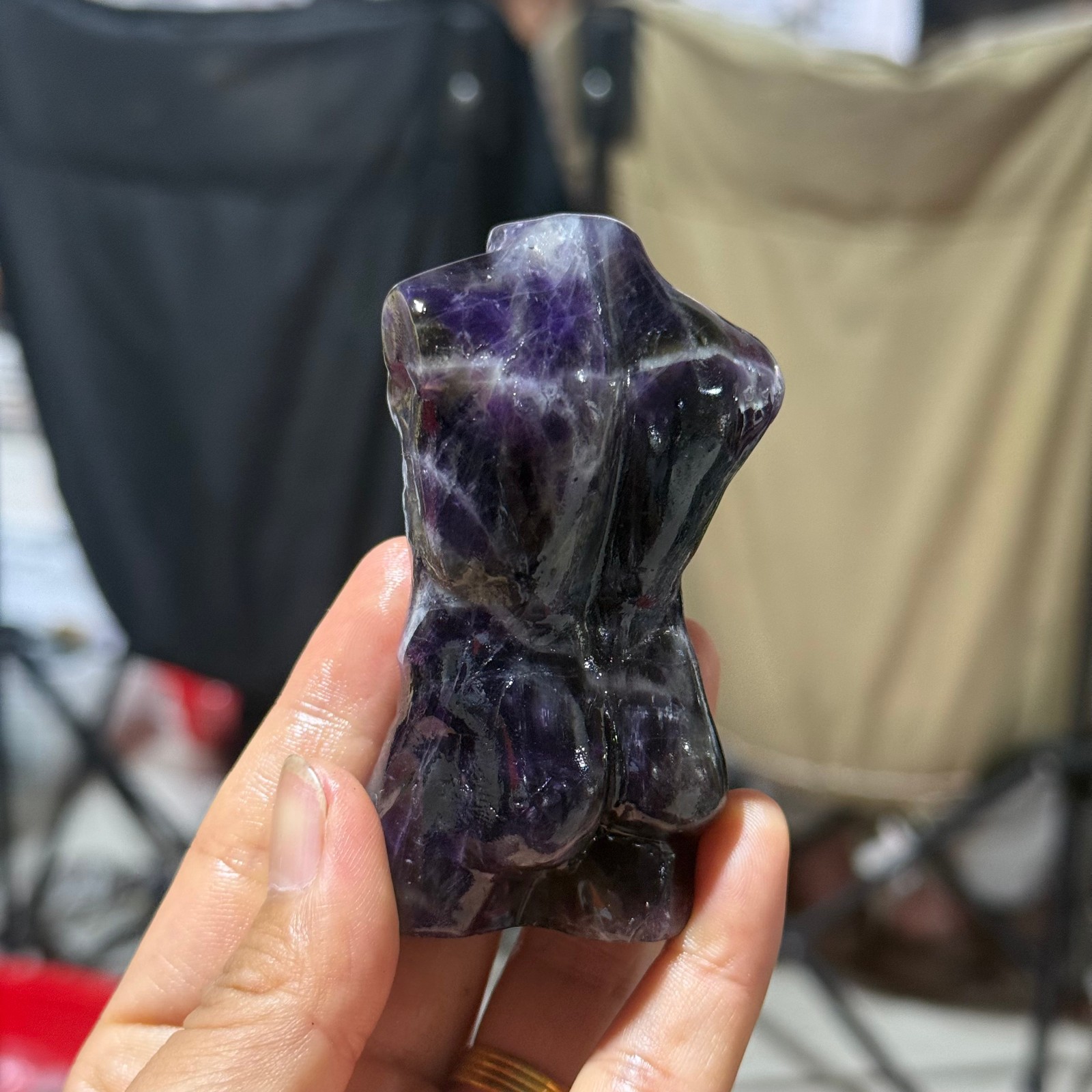 2.8″ natural Dream Amethyst Male model Quartz Crystal Heal 1pc