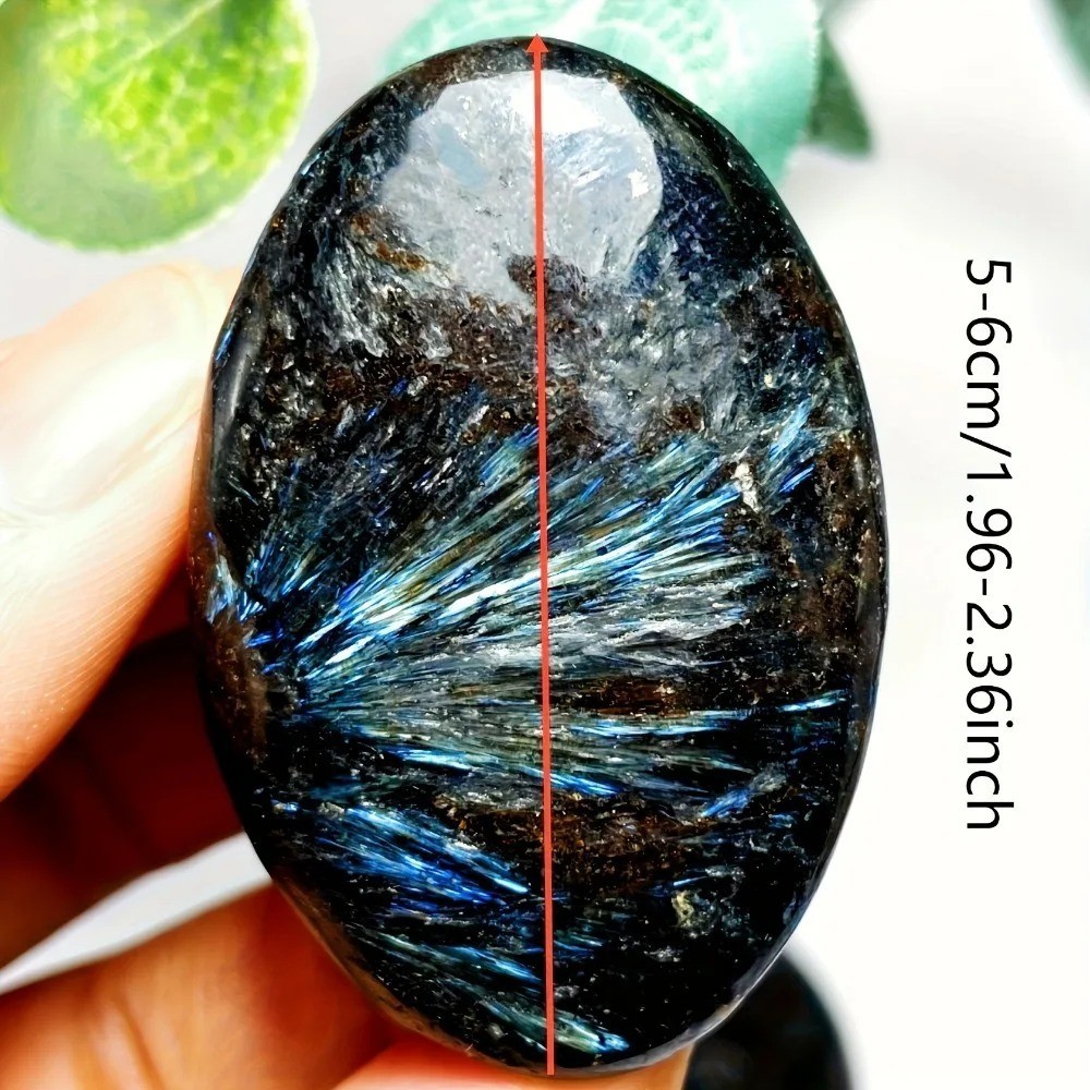 Natural Astrophyllite Crystal Palm Stone Polished Pocket Worry Stone Gift Decor