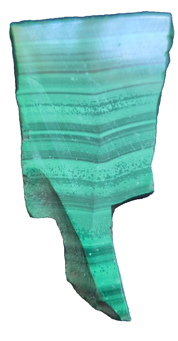 Lovely Small Slab Irregular Piece Malachite Horizontal Sea Green Waves 24 grams