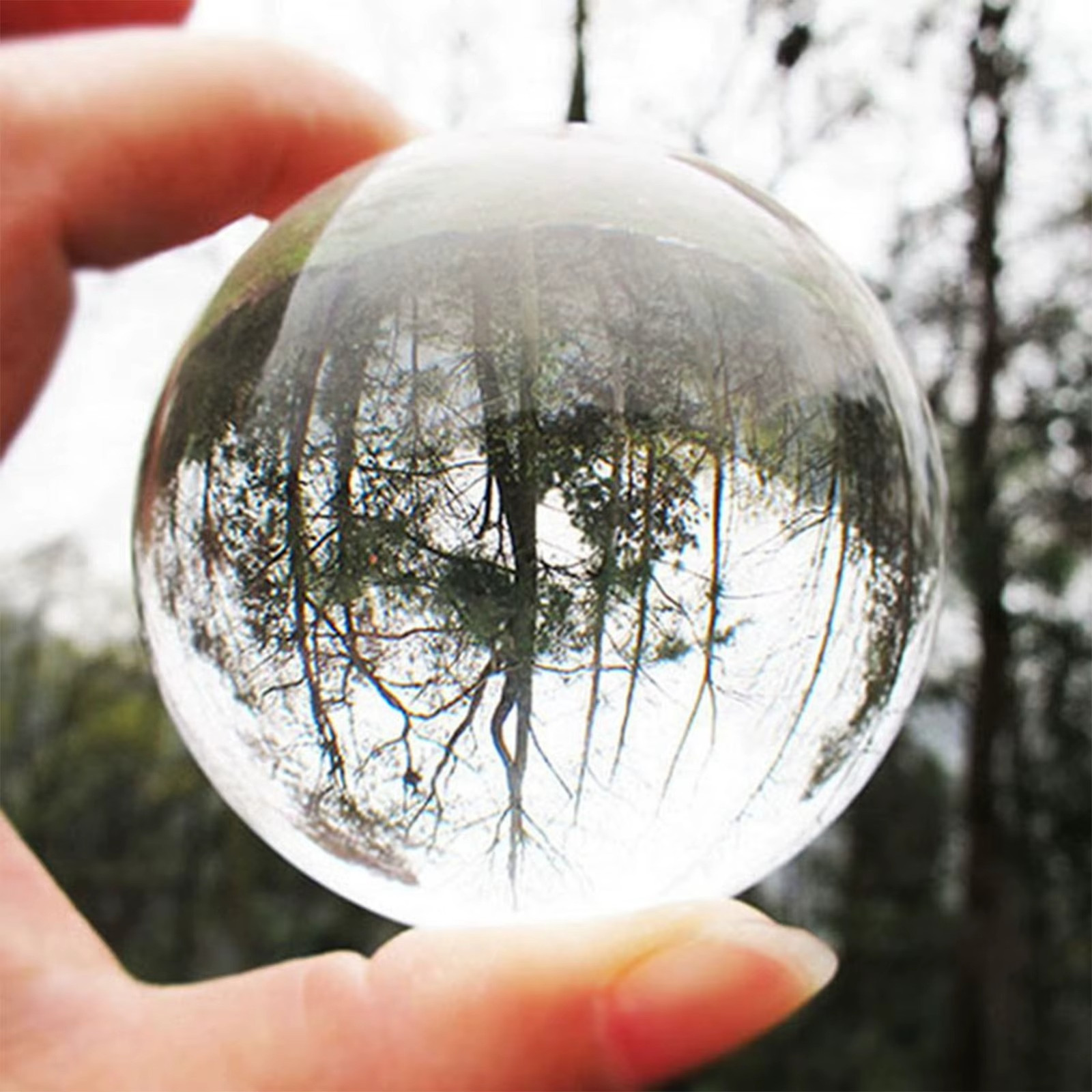 20/50mm K9 Clear Photography Crystal Ball Sphere Decoration Lens Photo + Stand