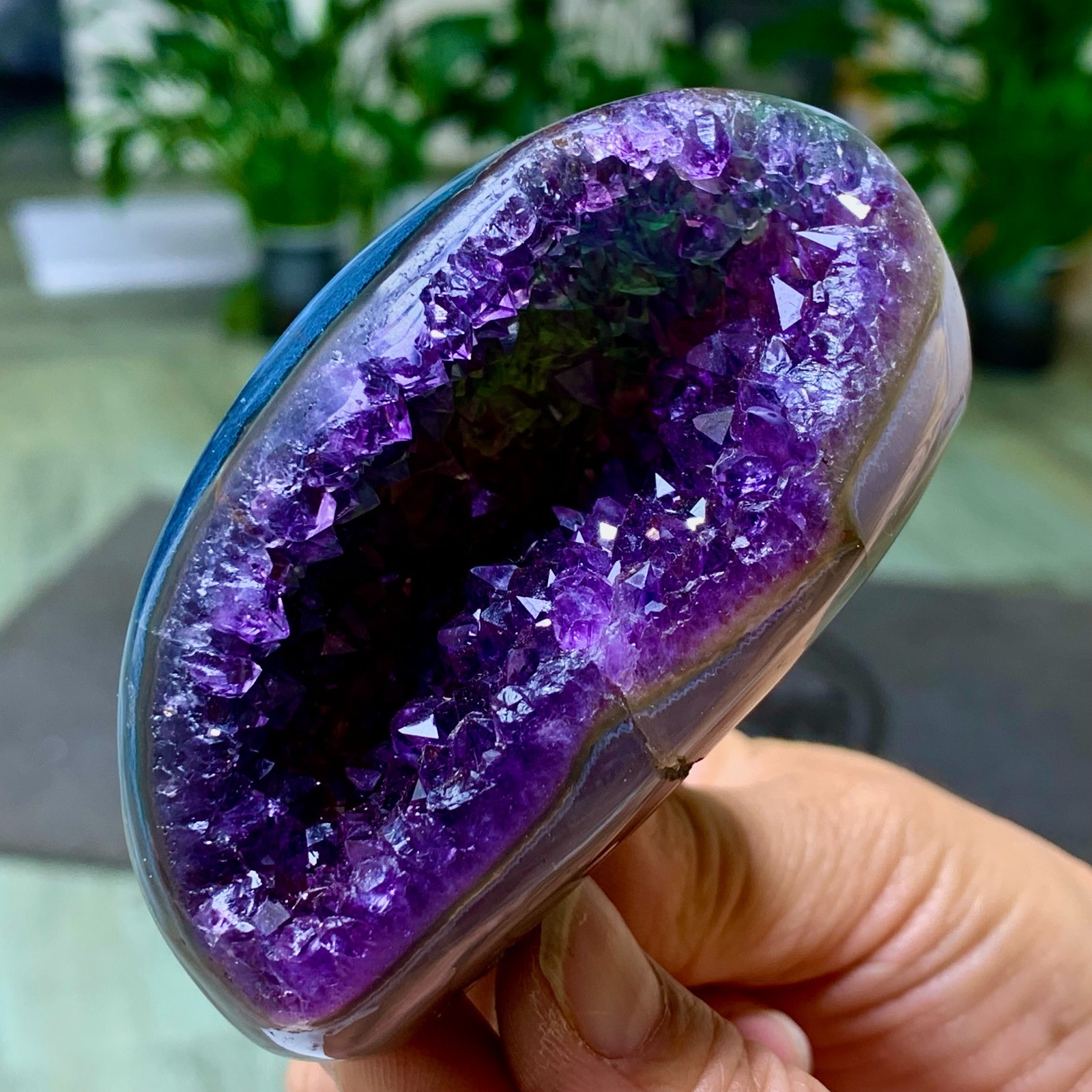 290G Natural Amethyst geode quartz cluster crystal specimen Healing