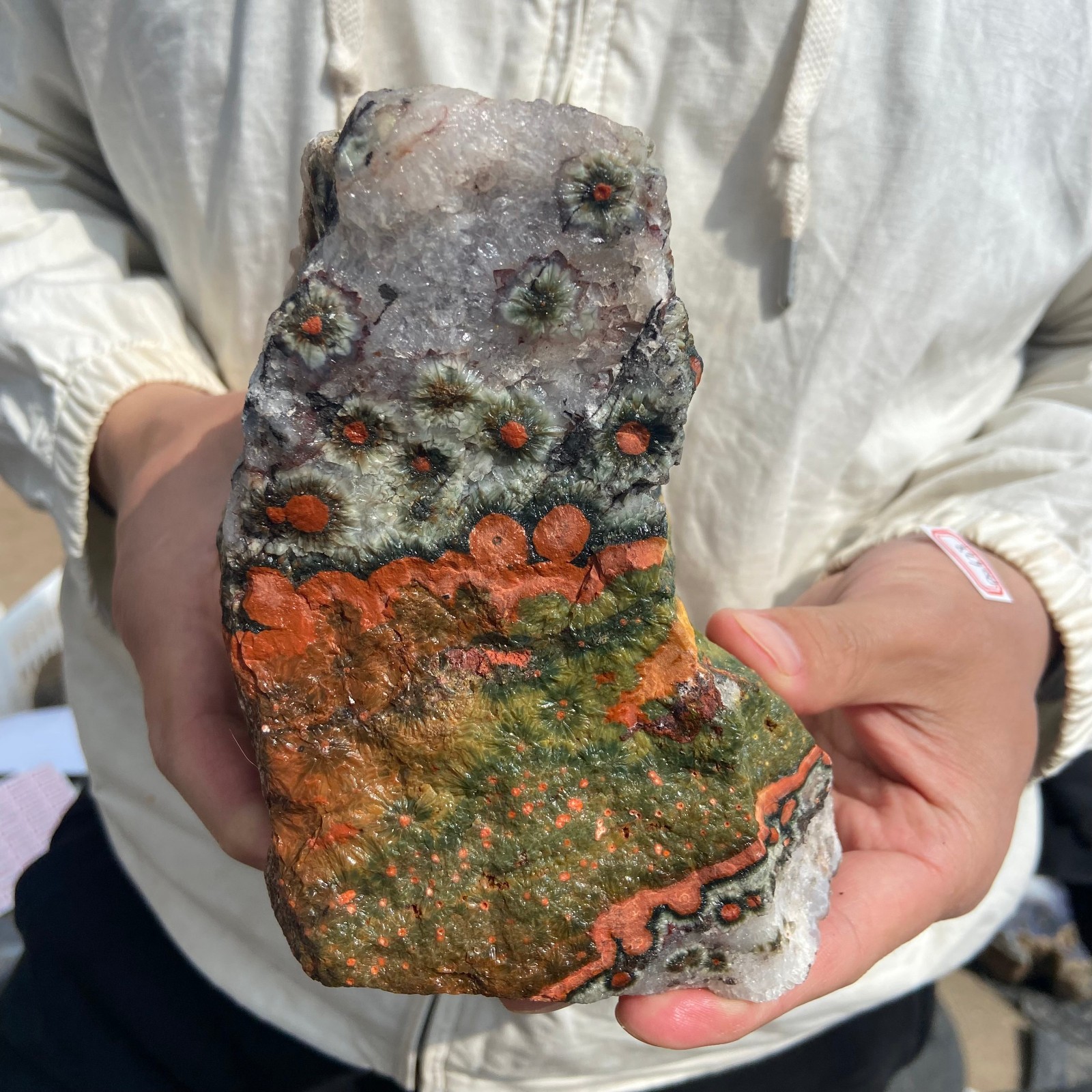 5.2lb Natural colourful ocean jasper raw stone crystal rough mineral specimen
