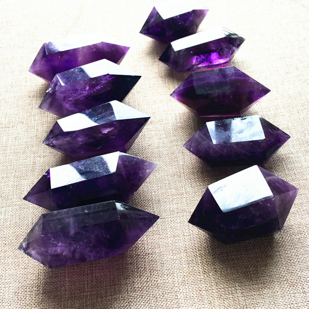1/3PCS Natural Purple Amethyst Crystal Point Wand Obelisk Healing Tower 4-5cm