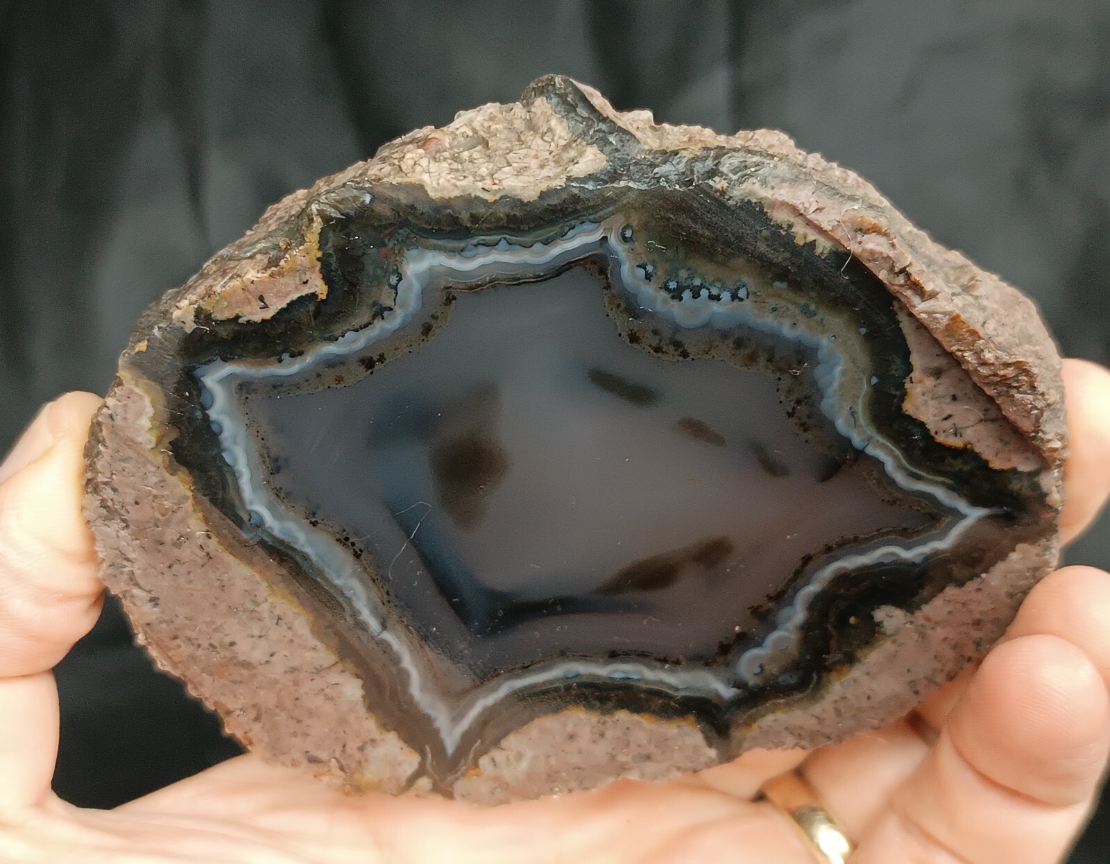 590g/1.30lb turkish banded moss agate stone rough, customs duty included