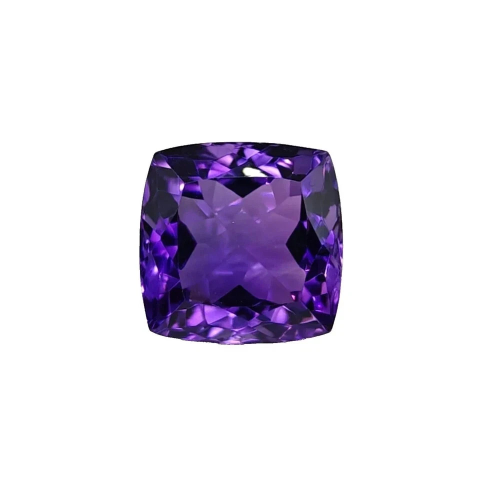Natural Certified 9.55 Ct+ Amethyst Cushion Shape Amazing look Loose Gemstone