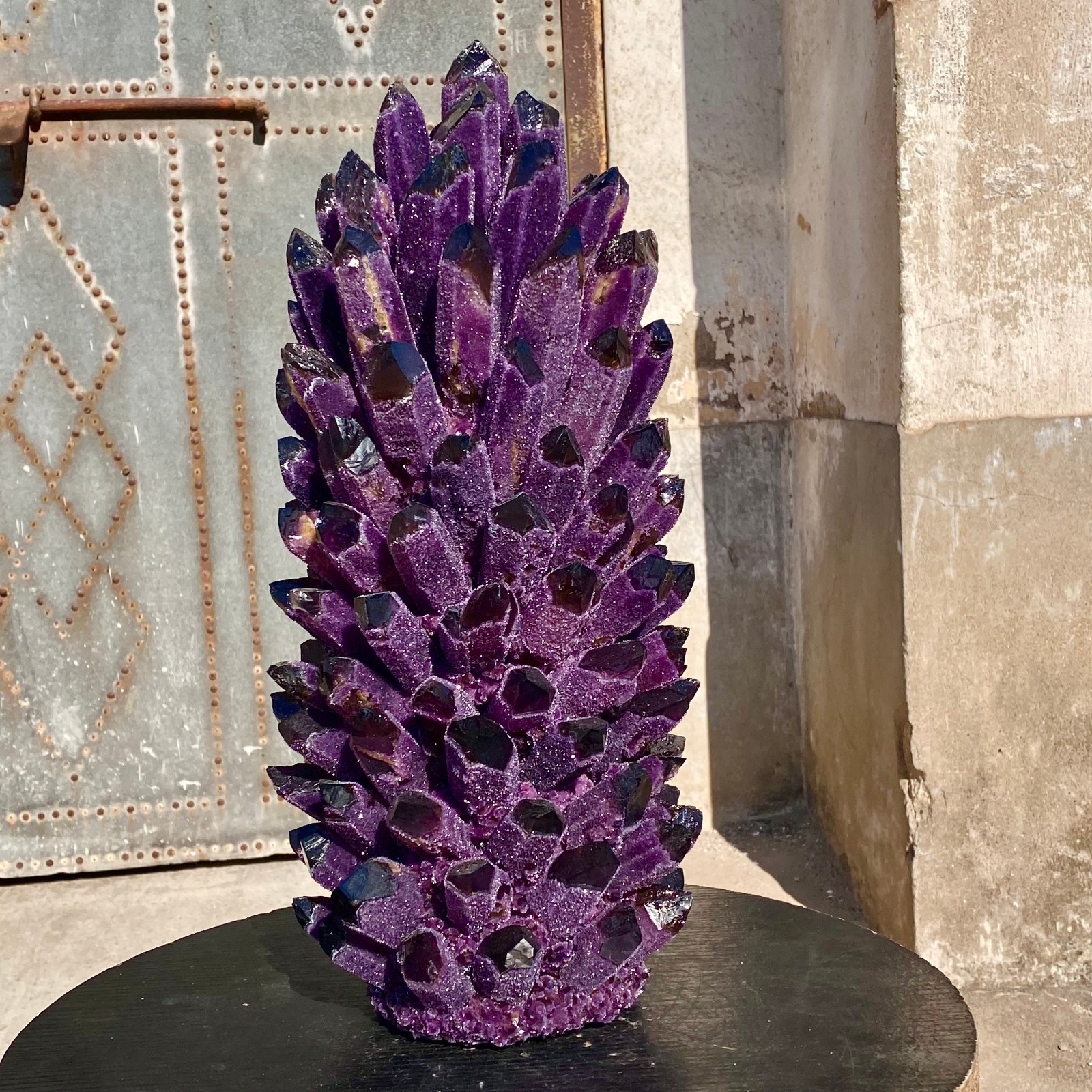 24.8LB New Find purple PhantomQuartz Crystal Cluster MineralSpecimen