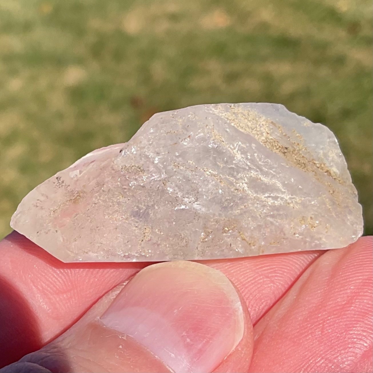 Etched Quartz Crystal Phantom Specimen 16g Natural Lightning Strike Look