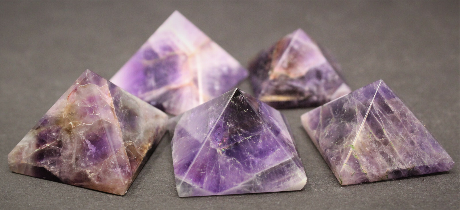 Amethyst Crystal Pyramid (Medium 1″ – 1.25″) Reiki Healing Amethyst Pyramid
